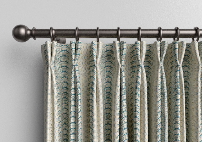 Land & Shore Fintra Stripe, Teal - Made to Measure Curtains - Image 10